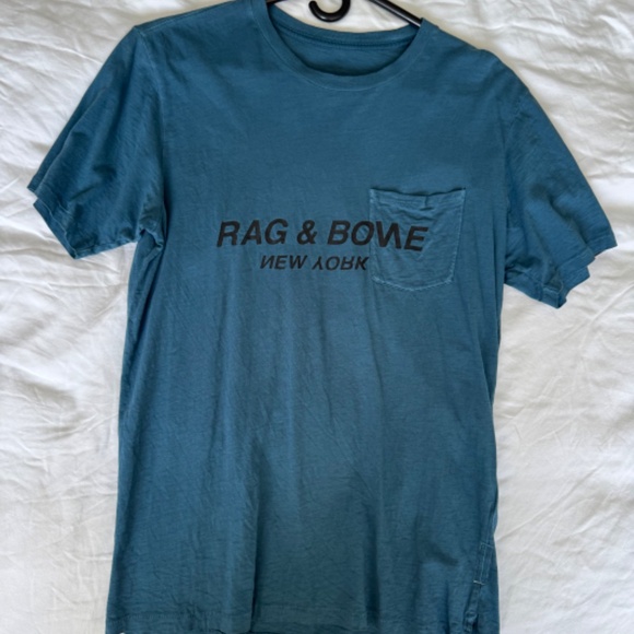 RAG & BONE UPSIDE DOWN LOGO TEE - Picture 1 of 3